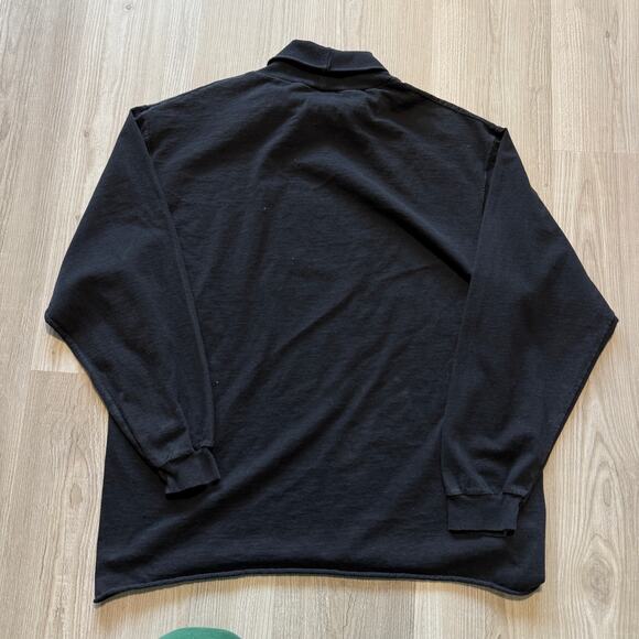 Vintage 90's Park City Utah Black Turtleneck Pullover Long Sleeve Shirt Sz Large - Picture 4 of 4